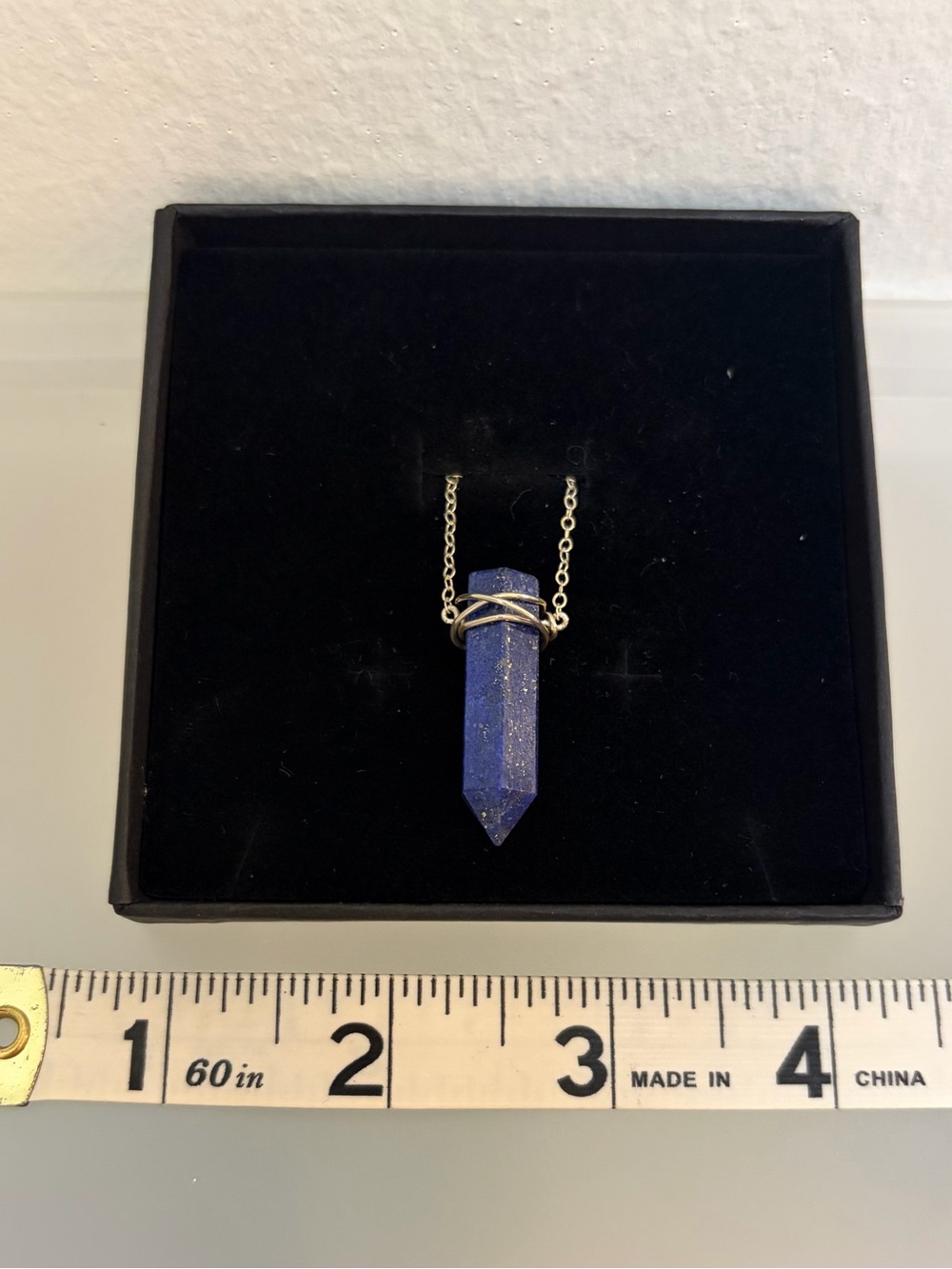 Unbranded Blue Lapis Lazuli Pendant 925 Sterling Silver Chain Necklace